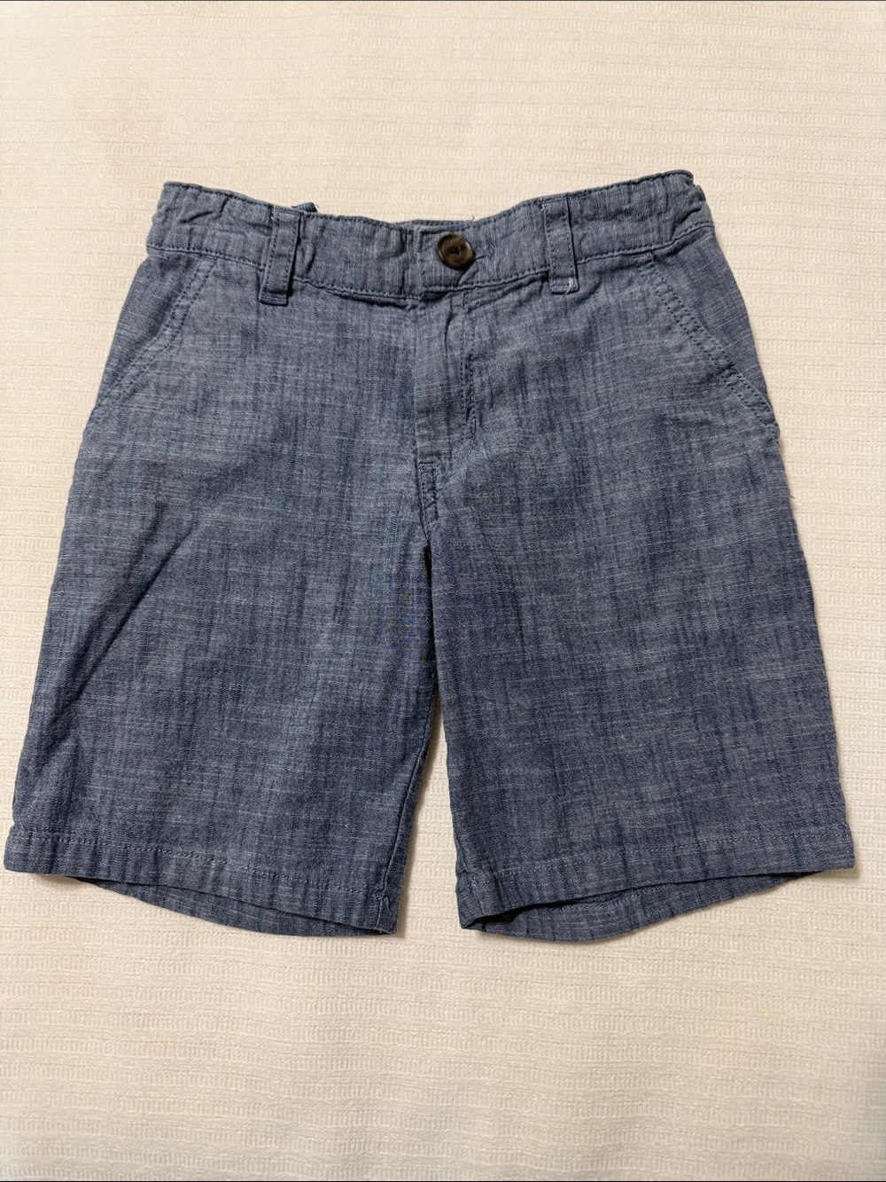 Cat & Jack Boys' Chambray Flat-Front Shorts - Blue